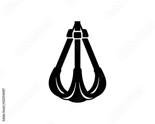 creative details yoga inversion slings icon vector illustration 