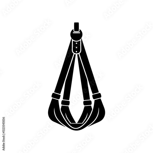 creative details yoga inversion slings icon vector illustration 
