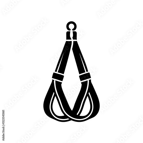creative details yoga inversion slings icon vector illustration 