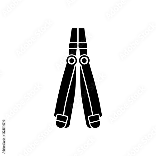 creative details yoga inversion slings icon vector illustration 