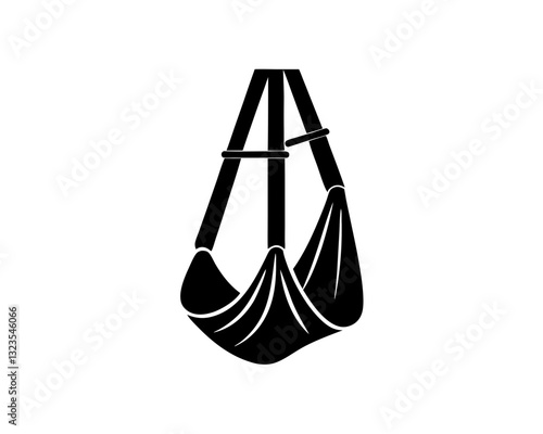 creative details yoga inversion slings icon vector illustration 