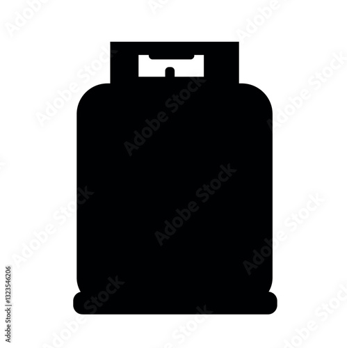 Art & Illustration silhouette of gas bottle in the black with white. EPS 10
