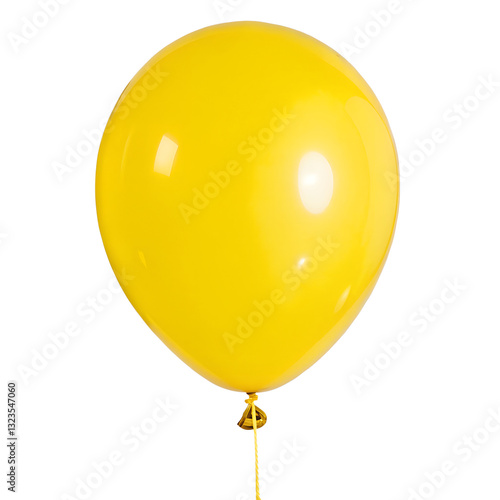 Yellow Balloon Isolated on Transparent Background