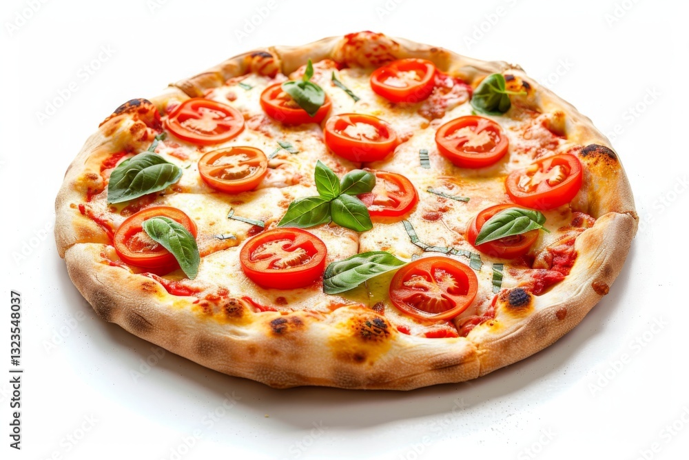 Fresh Italian Pizza on White Fresh Italian Pizza on White
