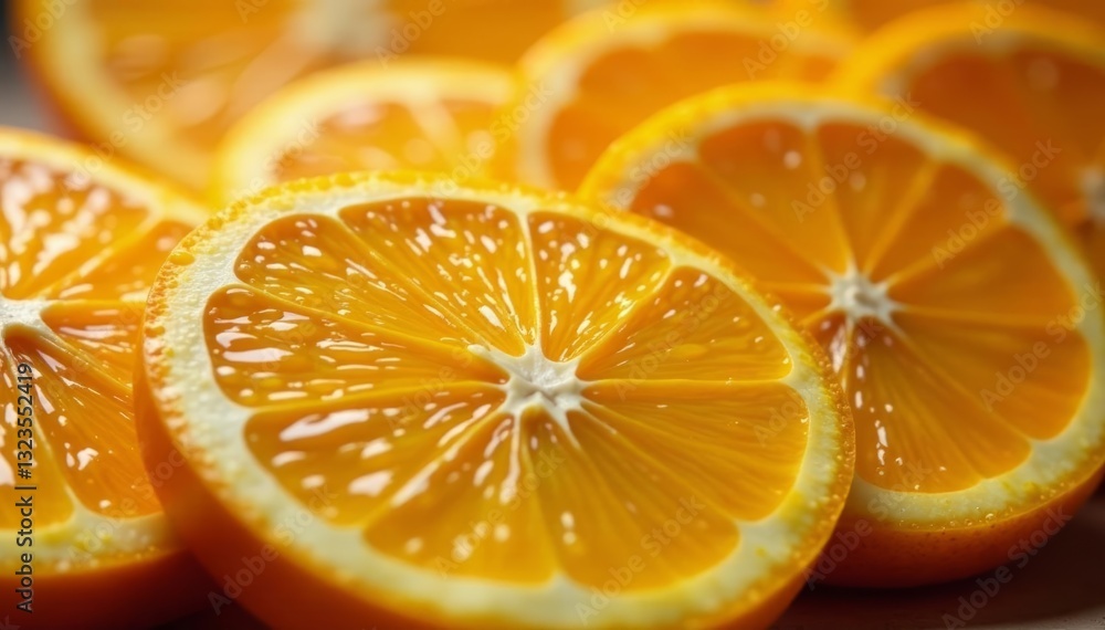 Macro shot of water droplets on orange slices, macro, citrus Macro shot of water droplets on orange slices, macro, citrus