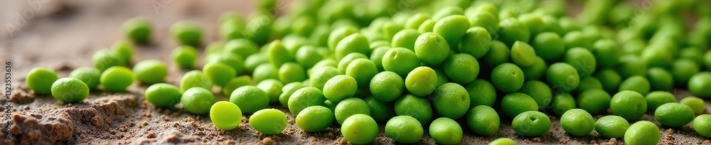 Fresh green jojoba seeds on a rocky background, jojoba seeds, texture Fresh green jojoba seeds on a rocky background, jojoba seeds, texture