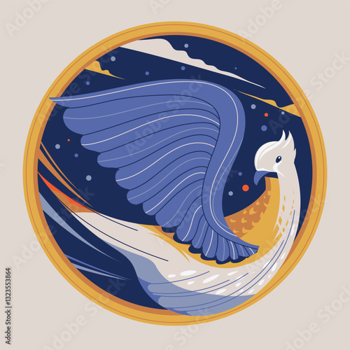 Pentecost or Holy Spirit Symbol Dove with Glass Painting for Church Windows and Decoration