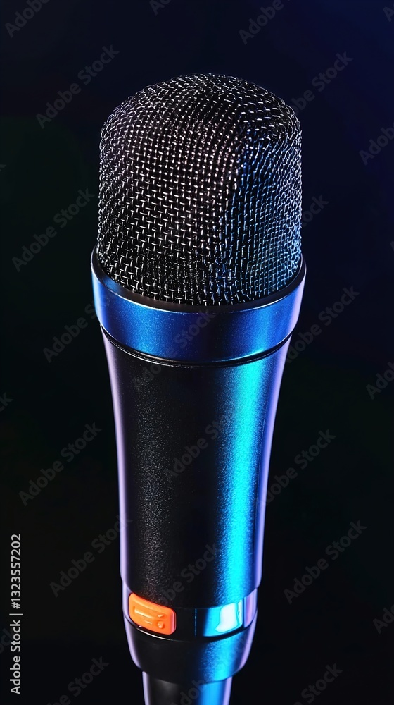 Close-up of wireless microphone Close-up of wireless microphone