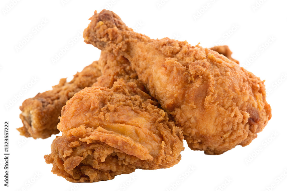 Fried chicken isolated on transparent background Fried chicken isolated on transparent background