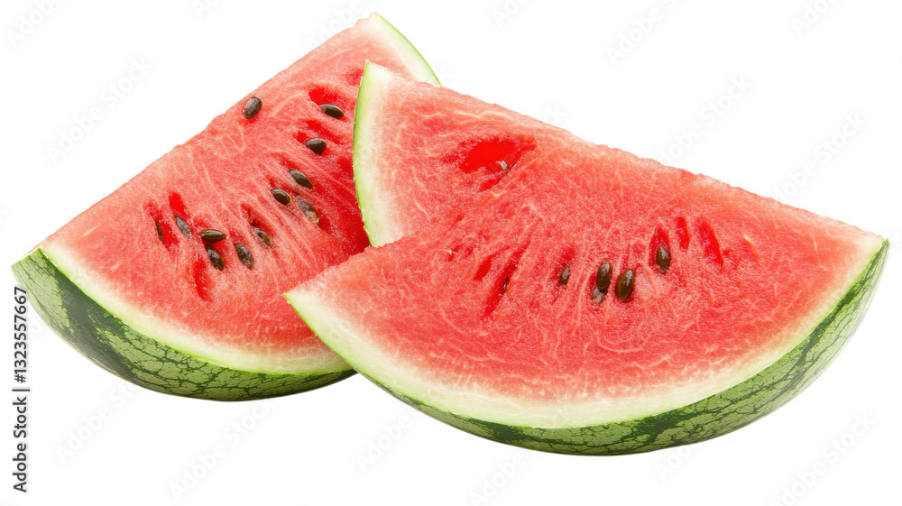 Freshly sliced watermelon pieces on a bright summer day Freshly sliced watermelon pieces on a bright summer day