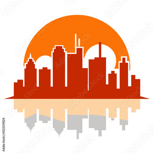 seattle skyline with flag
