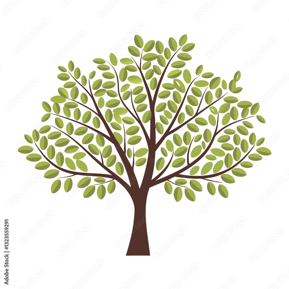 Vibrant Green Tree Vector Illustration for Nature and Design Projects Vibrant Green Tree Vector Illustration for Nature and Design Projects