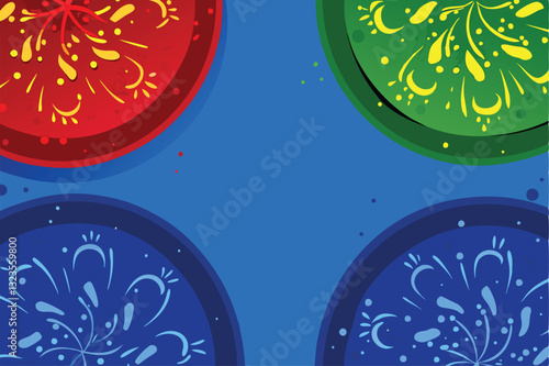 Vibrant, dynamic splashes of colorful sauces – red, yellow, green, creating an abstract, artistic composition.  High-resolution, close-up shot.