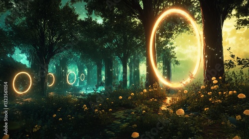 Surrealism Surreal Depiction Perspective Forest Metaverse