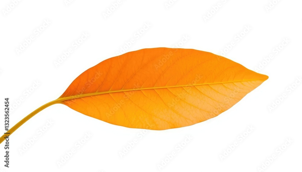 Single leaf isolated on pure white background, graphic, element Single leaf isolated on pure white background, graphic, element