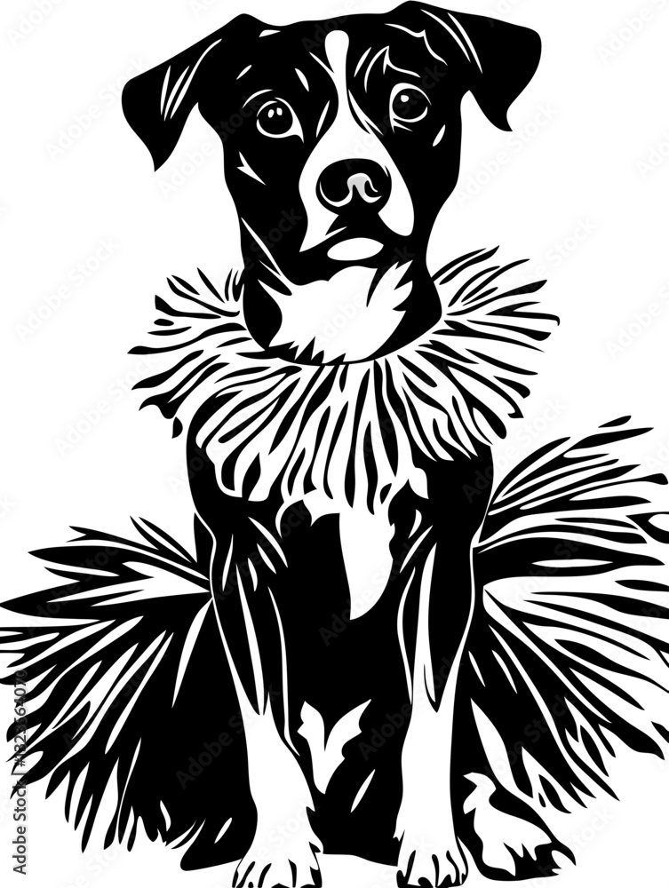 custom made wallpaper toronto digitalStylish Dog Portrait with Decorative Ruff for Artistic Projects