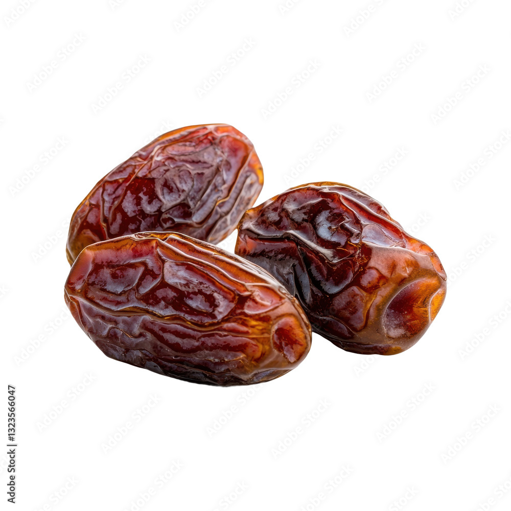 Three Medjool dates isolated on transparent background Three Medjool dates isolated on transparent background