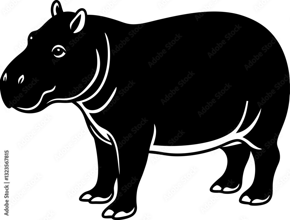 vector illustration of a rhino vector illustration of a rhino