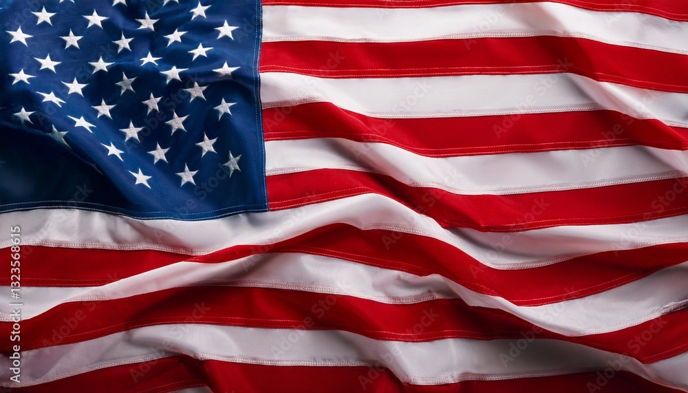 Obraz premium american flag wave close up