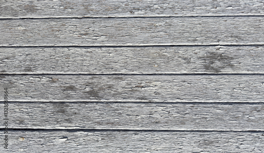Elongated wooden boards with peeling paint and rough texture Elongated wooden boards with peeling paint and rough texture