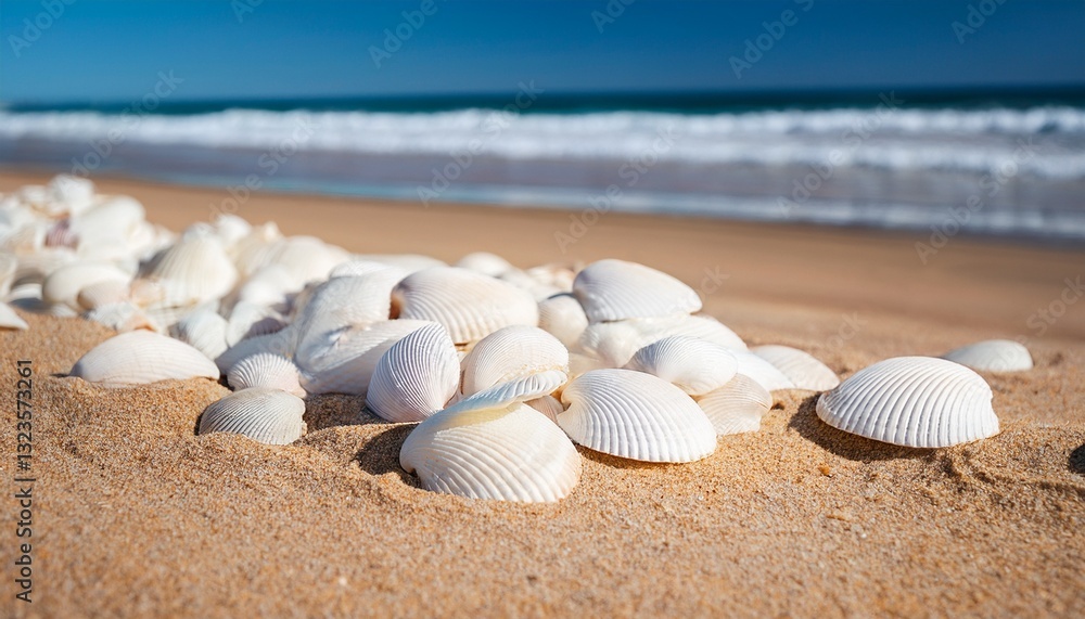 white seashells on paje beach white seashells on paje beach