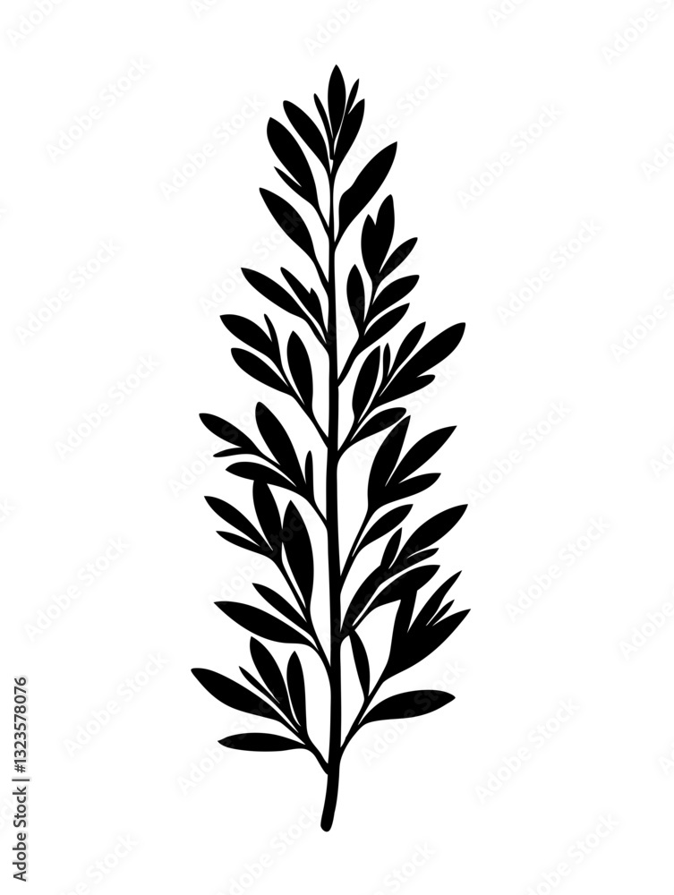 Elegant Botanical Leaf Silhouette Vector Art for Design and Decoration Elegant Botanical Leaf Silhouette Vector Art for Design and Decoration