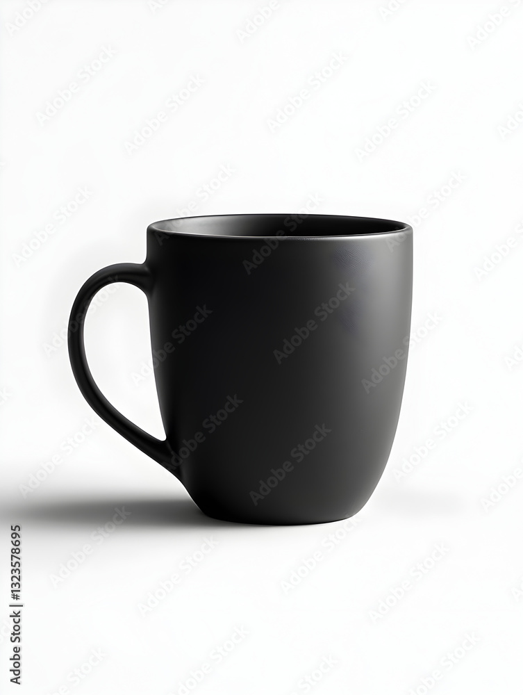 Blank black ceramic mug with smooth matte surface for logo printing and customization Blank black ceramic mug with smooth matte surface for logo printing and customization