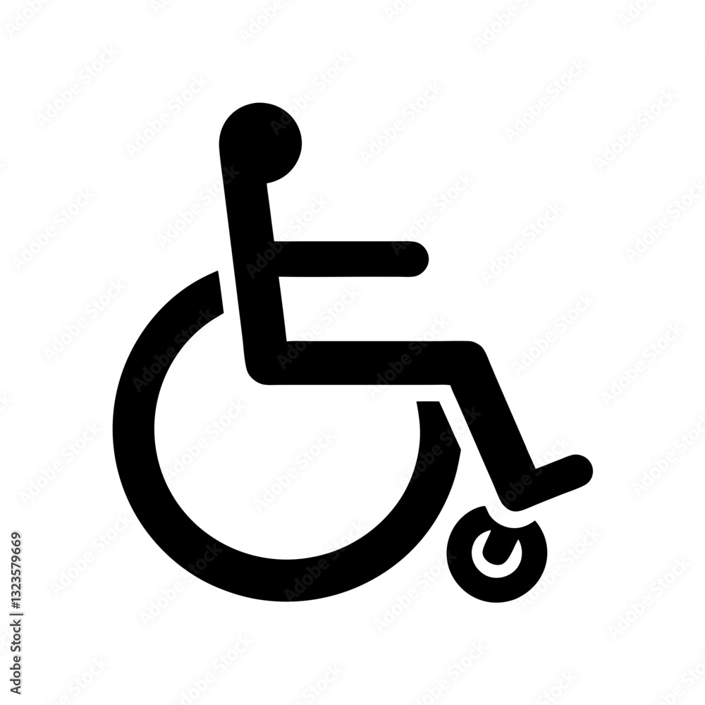 Wheelchair Accessibility Symbol Vector for Inclusivity Awareness Wheelchair Accessibility Symbol Vector for Inclusivity Awareness