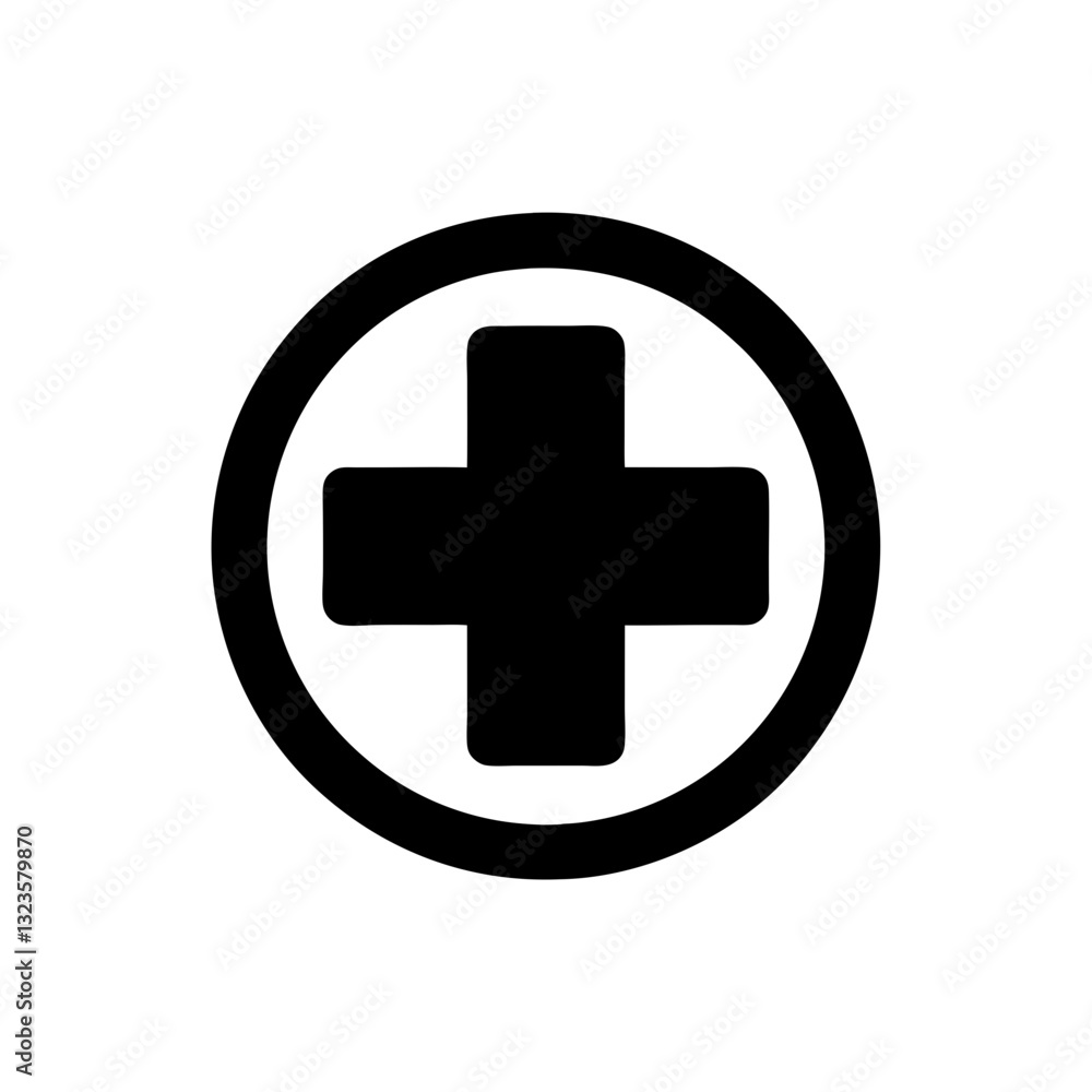 Obraz premium Medical Cross Symbol for Healthcare and Safety Applications