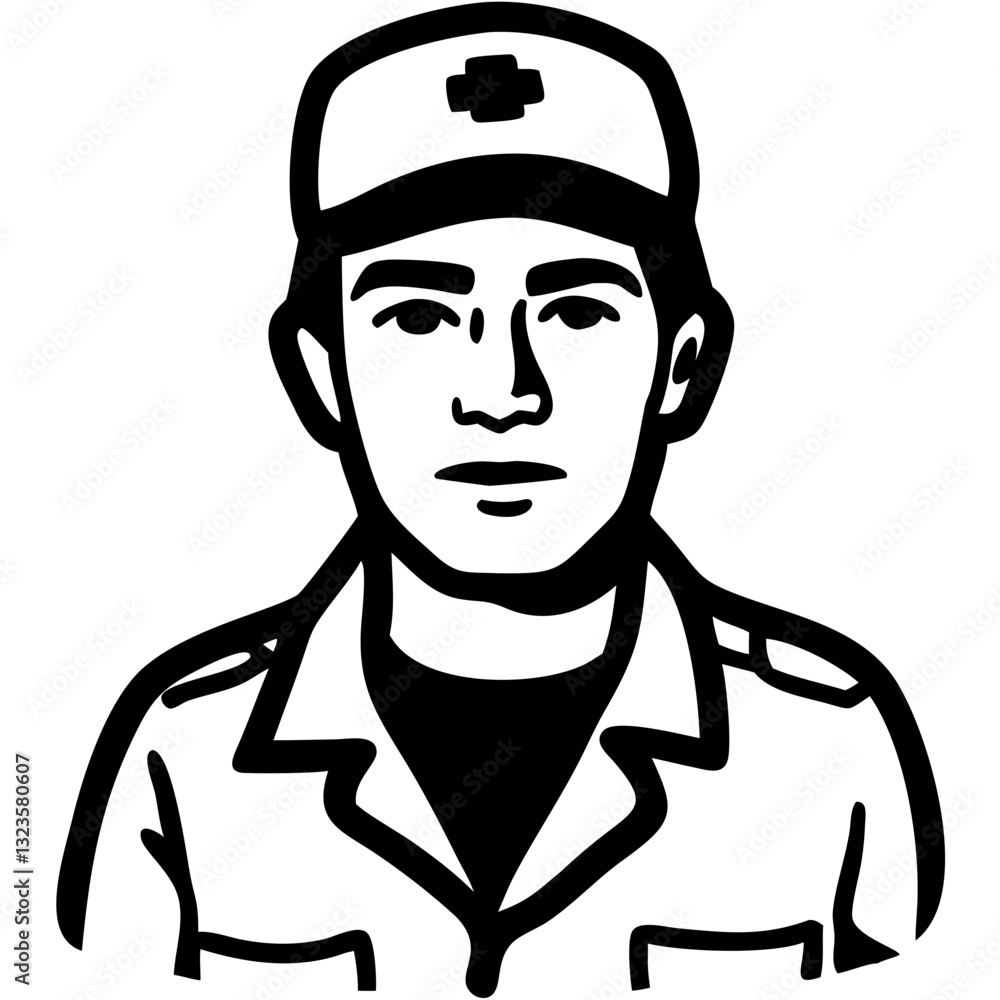 Fototapeta premium Medical Professional Vector Illustration Ideal for Health and Safety Designs