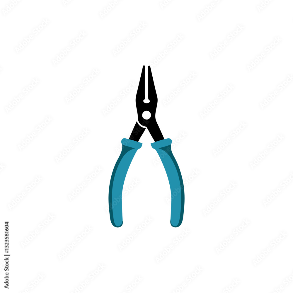 Vector Illustration of Blue Handled Pliers for Technical and DIY Projects Vector Illustration of Blue Handled Pliers for Technical and DIY Projects