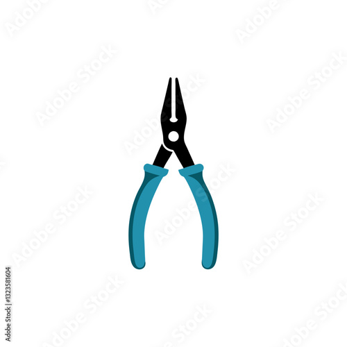 Vector Illustration of Blue Handled Pliers for Technical and DIY Projects