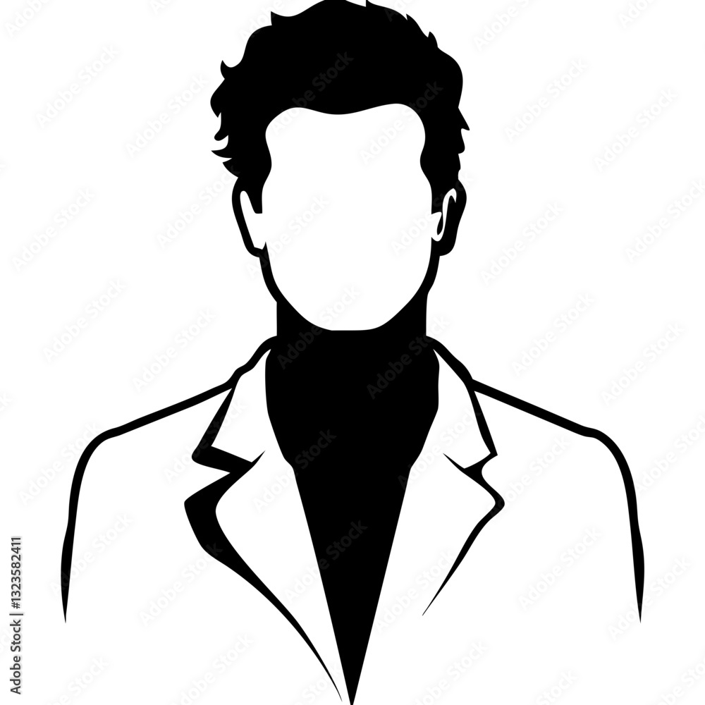custom made wallpaper toronto digitalFaceless Male Silhouette in Suit Vector Illustration for Graphic Design Projects