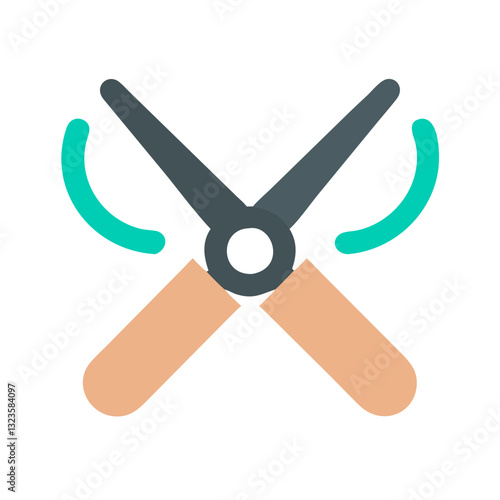 Garden Pruning Shears Vector Illustration for Gardening Tools Design