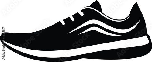 sport shoes silhouette vector illustration