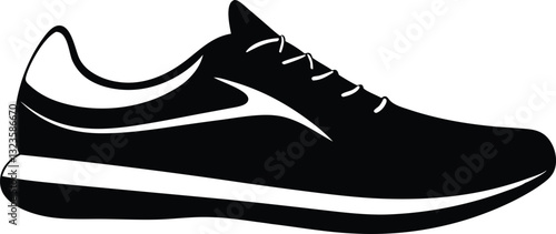 sport shoes silhouette vector illustration