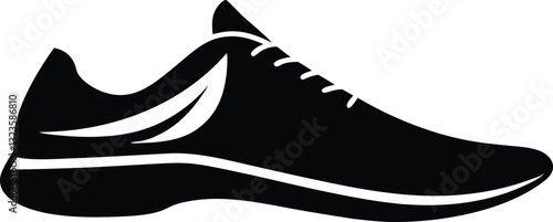 sport shoes silhouette vector illustration