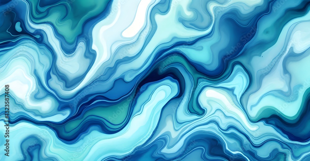 Abstract Blue Green Marble Swirl Texture Background Abstract Blue Green Marble Swirl Texture Background