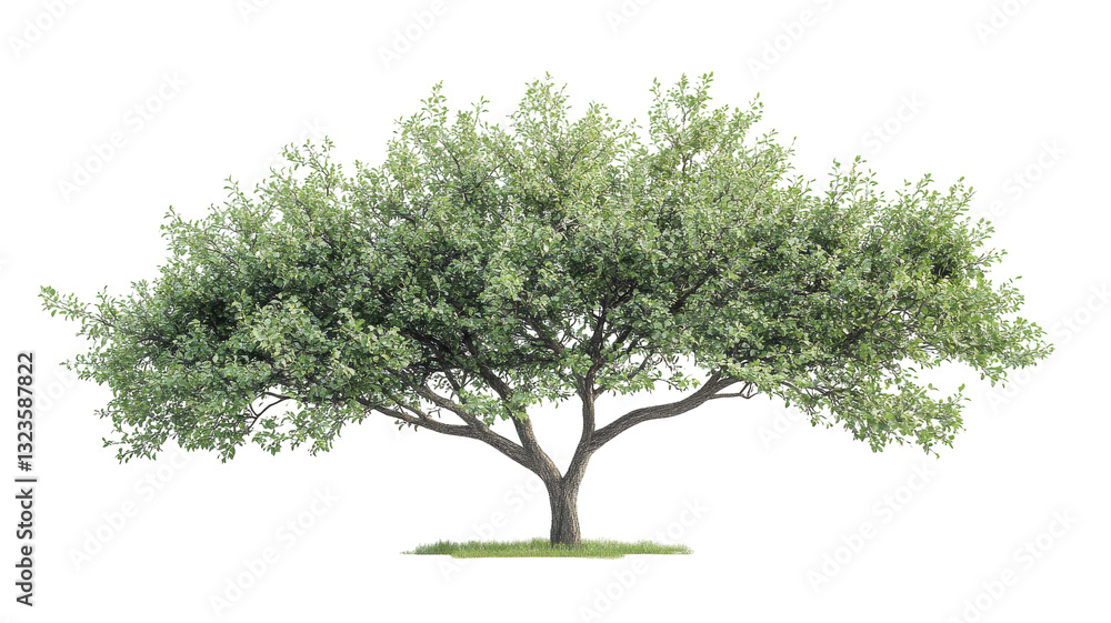 Majestic tree standing tall under bright sunlight in a serene natural setting Majestic tree standing tall under bright sunlight in a serene natural setting