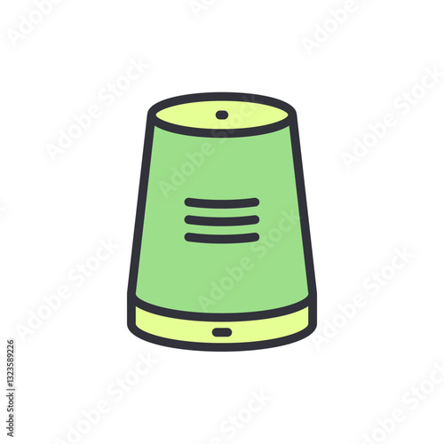 Air purifier colored icons, minimalist vector illustration ,simple transparent graphic element .Isolated on white background