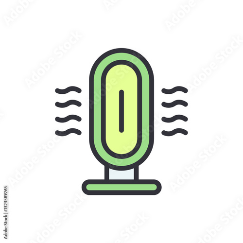 Air purifier colored icons, minimalist vector illustration ,simple transparent graphic element .Isolated on white background