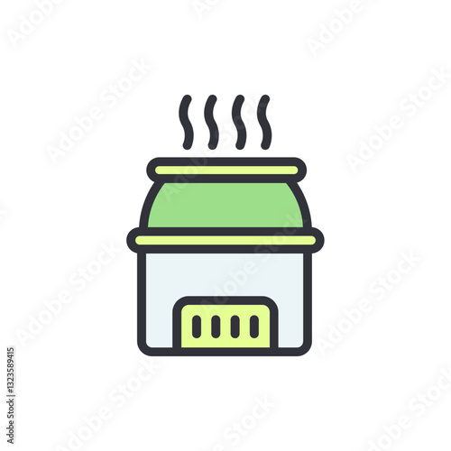 Air purifier colored icons, minimalist vector illustration ,simple transparent graphic element .Isolated on white background