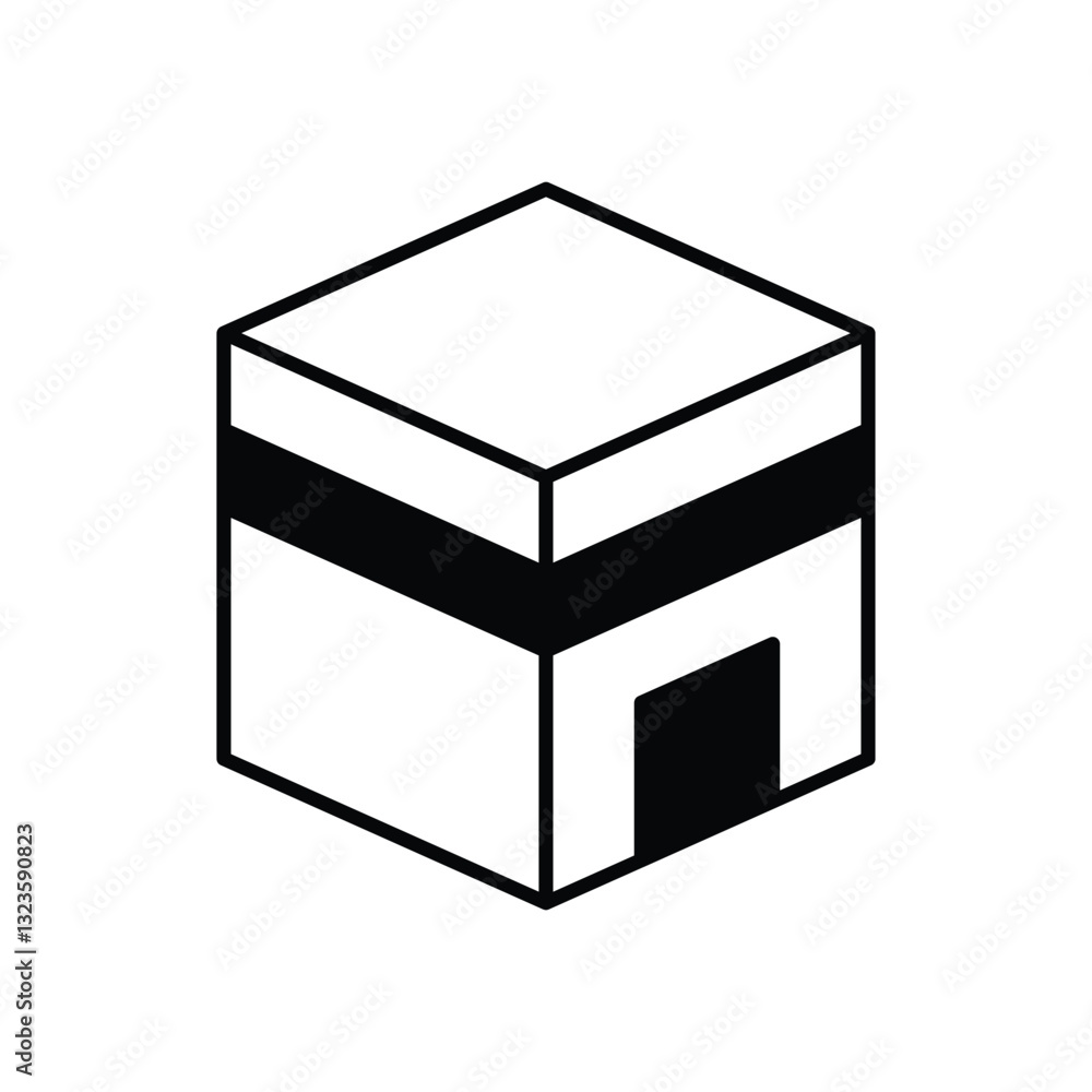 Kaaba in Mecca Vector icon Kaaba in Mecca Vector icon