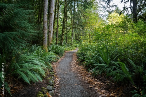 Serene forest trail - vibrant foliage and peaceful surroundings - a perfect retreat for nature lovers seeking adventure