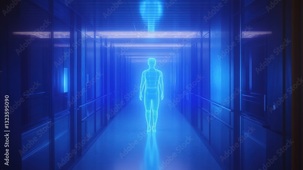 AI-Powered Medical Hologram Analyzing a Patient’s Health, with Sleek, Futuristic Technology Diagnosing Conditions in Real-Time AI-Powered Medical Hologram Analyzing a Patient’s Health, with Sleek, Futuristic Technology Diagnosing Conditions in Real-Time