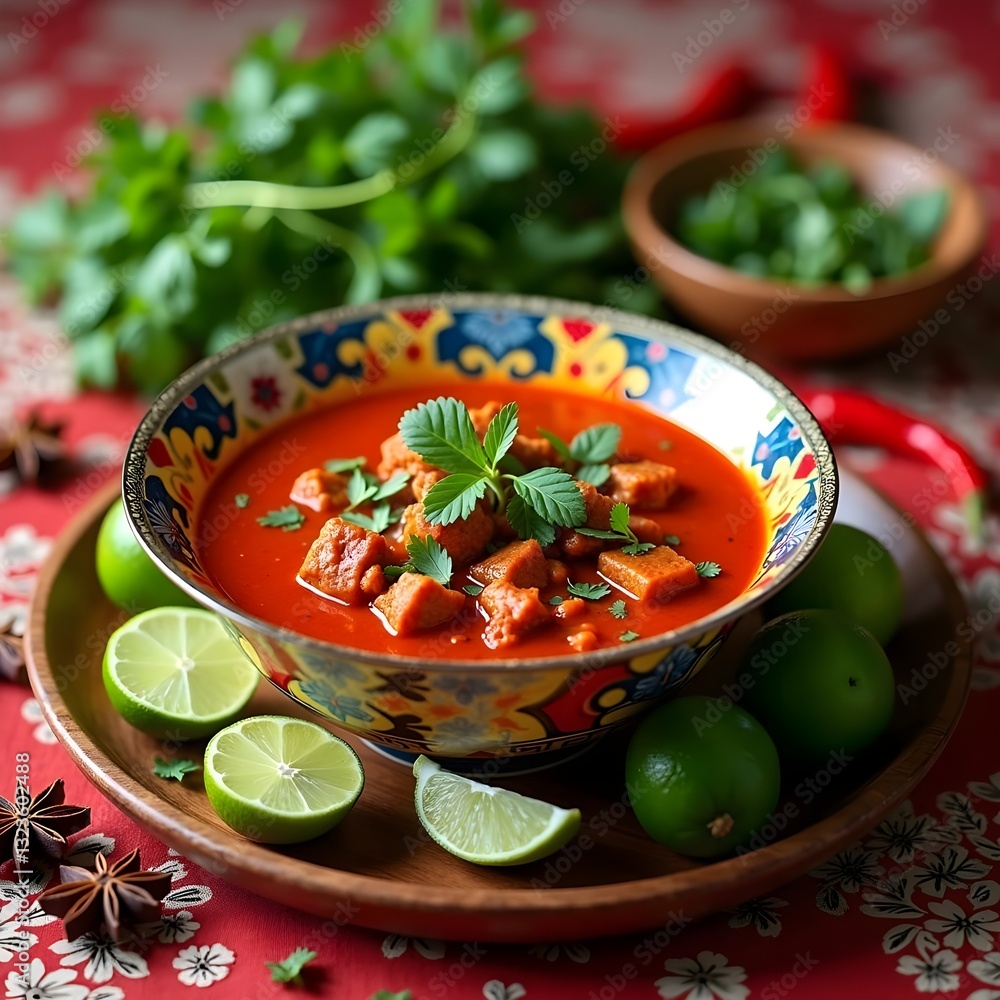 Spicy Tom Leng, flavorful Thai soup with tender pork bones and herbs