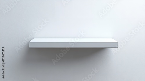 Wallpaper Mural 3D Render of Empty White Square Shelf on Wall, Minimalist Style with Simple Design Torontodigital.ca