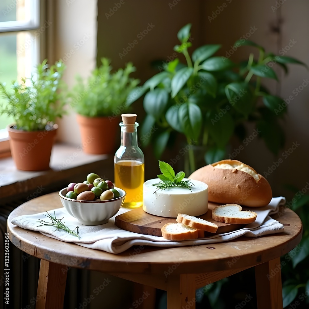 Traditional Greek food products showcasing authentic Mediterranean flavors