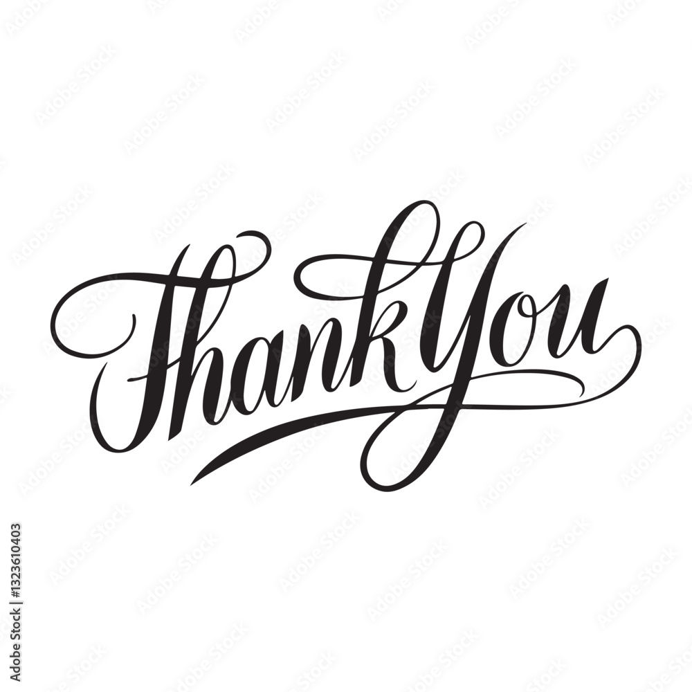 Stylish 'Thank You' calligraphy in cursive script, isolated on transparent background, perfect for social media graphics and digital designs.
Stylish 'Thank You' calligraphy in cursive script, isolated on transparent background, perfect for social media graphics and digital designs.