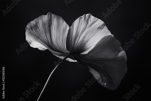 A blooming flower with a blurred background highlights the details of the flower